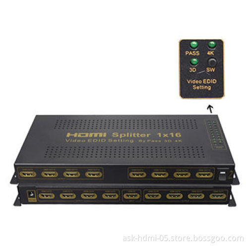 1.4 4Kx2K HDMI 1x16 Splitter, Support 3D